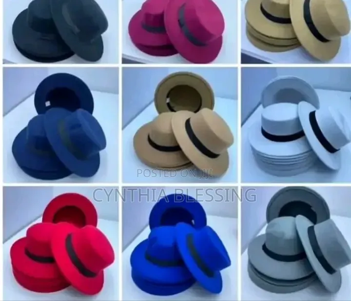 Flat Top Fedora Hats in Various Colours