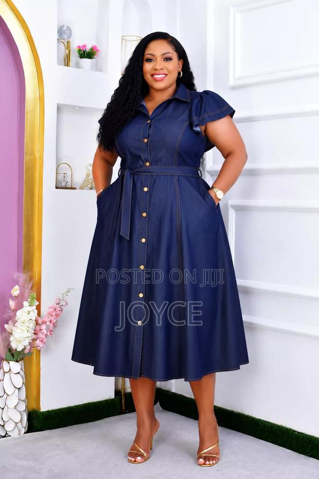 Circular Denim Dress Comes With a Belt