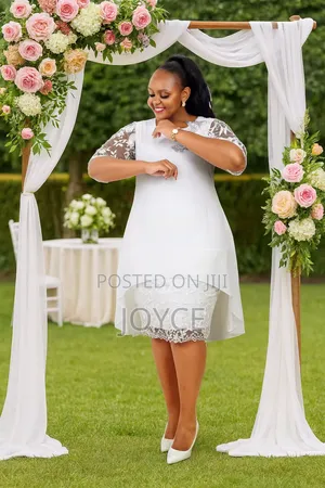 Straight Race Dress With High-Low Waterfall