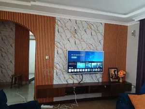TV Wall Marble and Flutted Wallpapers
