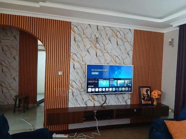 TV Wall Marble and Flutted Wallpapers - main view