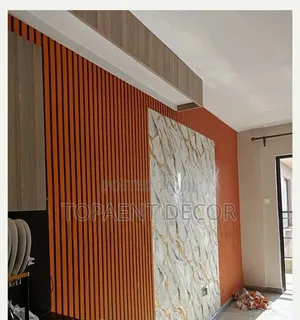 TV Wall Marble and Flutted Wallpapers