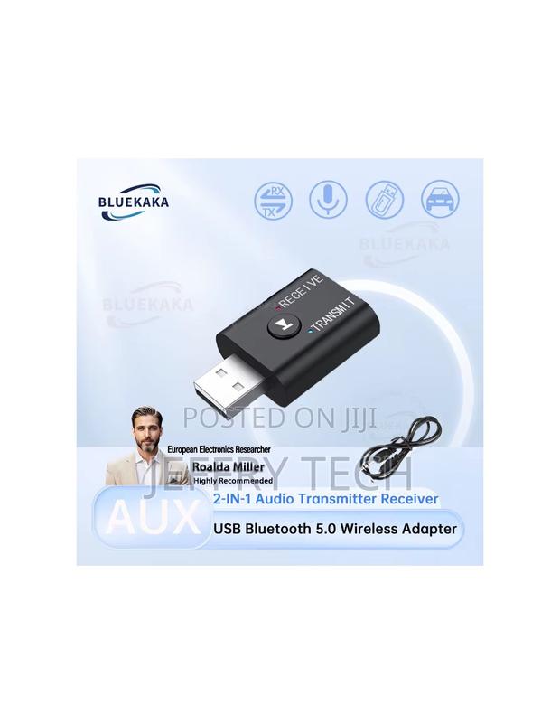 Bluetooth 5.0 Audio Receiver Transmitter USB 3.5mm Jack for TV PC Car - thumbnail 2