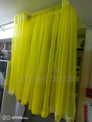 Yellow and Black Curtains Available