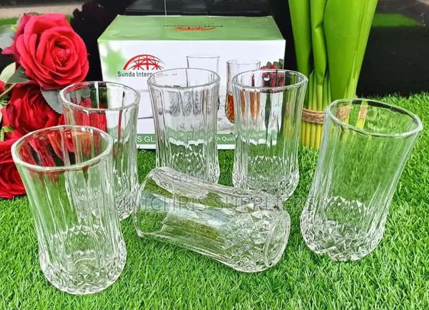 Set of 6 Long Diamond Glasses