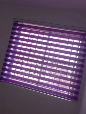 Purple and Grey Horizontal Window Blinds
