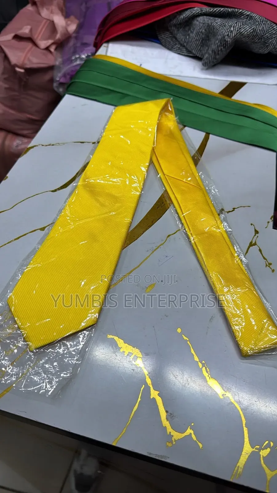 Bright Yellow Neck Ties Both Medium and Slim Available