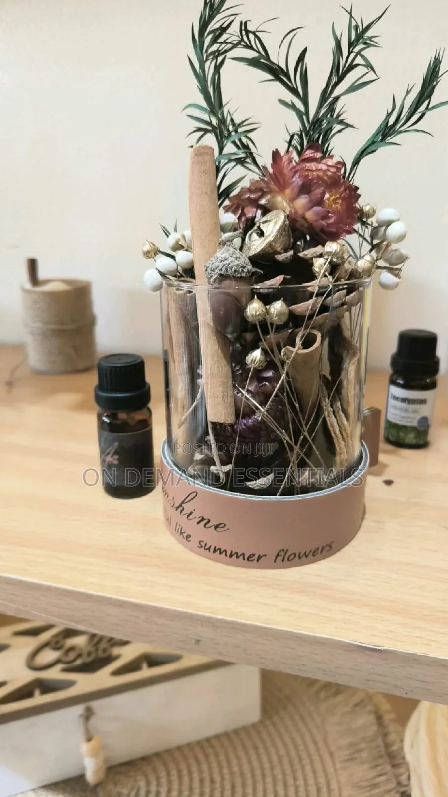 Dried Flower Aromatherapy Diffuser With Essential Oil/ Potpourri