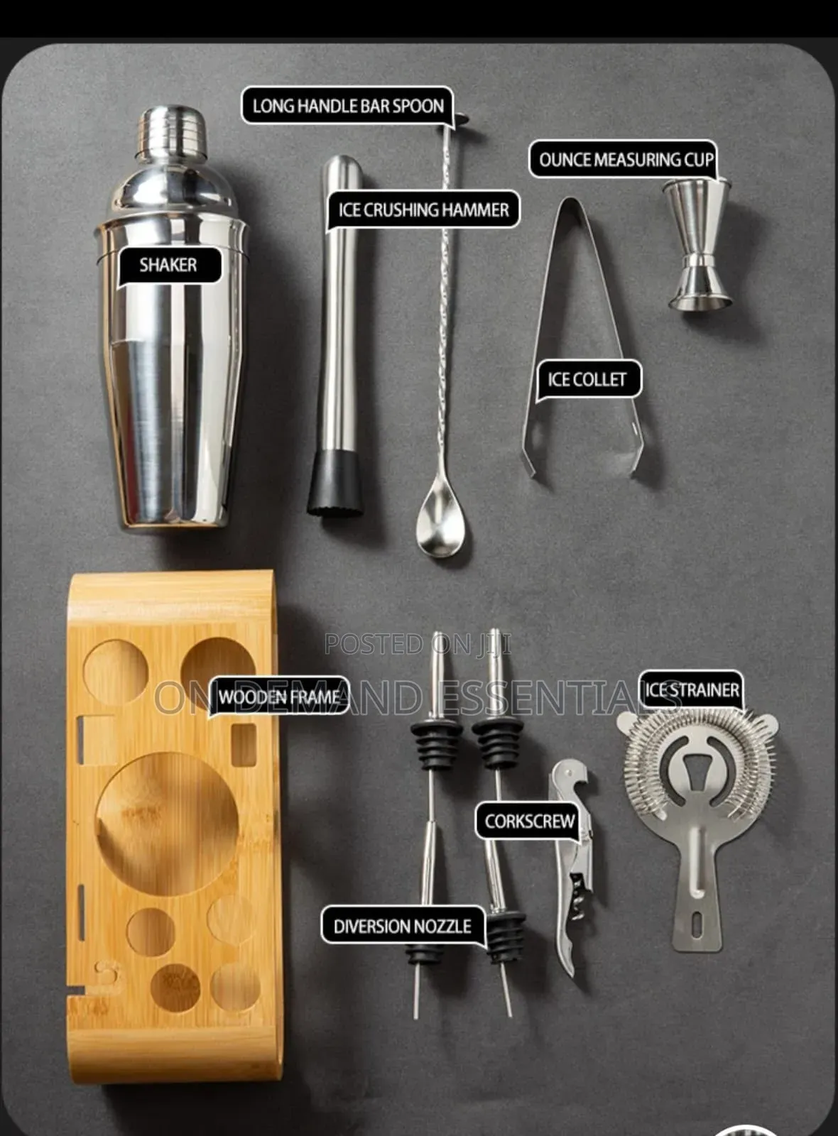12-Piece Cocktail Shaker Set Home Bar Tool Kit