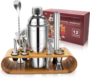 12-Piece Cocktail Shaker Set Home Bar Tool Kit