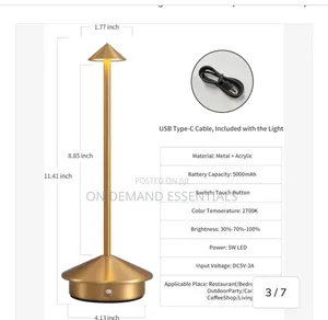 Modern Cordless Rechargeable Table Lamp Bedside Lamp