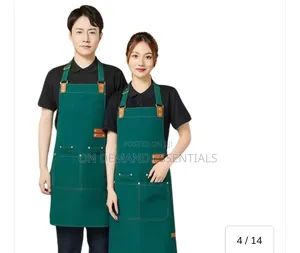 Canvas Cross Back Chef Apron | Adjustable Straps Large Pockets
