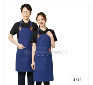 Canvas Cross Back Chef Apron | Adjustable Straps Large Pockets