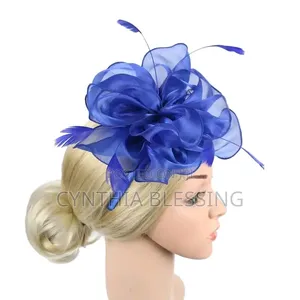 Fascinator Blue Yellow Black