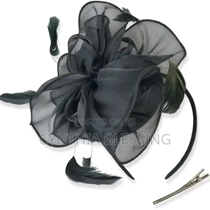 Fascinator Blue Yellow Black