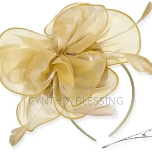 Fascinator Blue Yellow Black