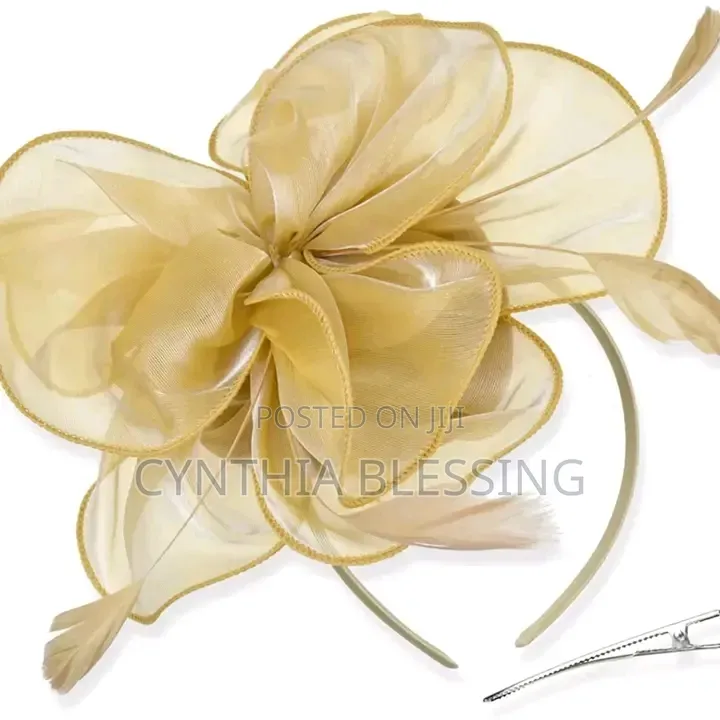 Fascinator Blue Yellow Black