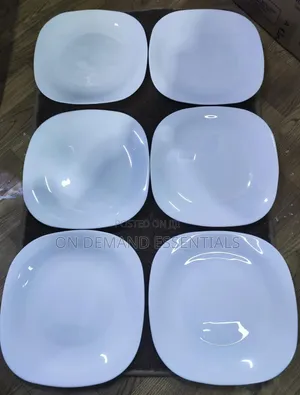 Glass Square Dinner Plate 
10 Inches
Set of 6