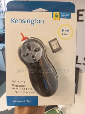 Kensington Wireless USB Presentation Clicker With Red Laser Pointer.