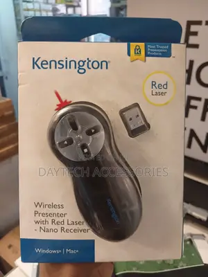 Kensington Wireless USB Presentation Clicker With Red Laser Pointer.