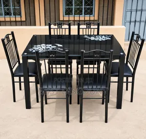 Glass Dining Table 6 - Seater