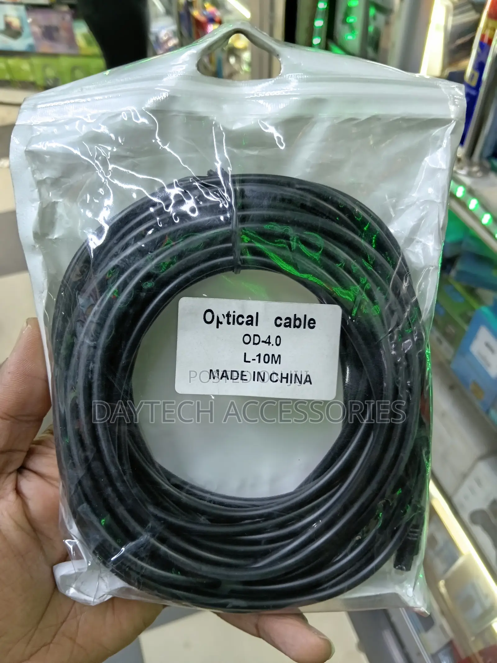 This Is a 10-Meter Digital Optical Audio Cable (Toslink)