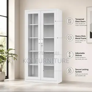Office Cabinet; Two Doors Steel Adjustable Pannels Cabinet