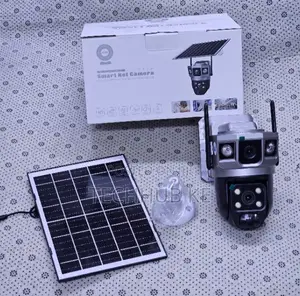 4G SIM Card Dual Lens CCTV Camera With Solar Panel