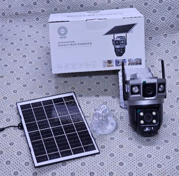 4G SIM Card Dual Lens CCTV Camera With Solar Panel