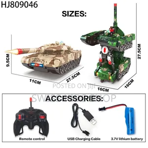 Transformer Remote Controlled Robot Army Tank