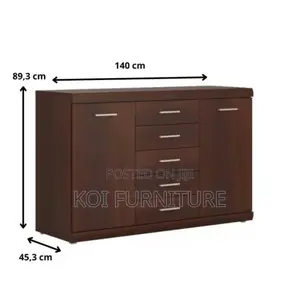 Office Cabinet; Brown Modern Class Office Storage Credenza