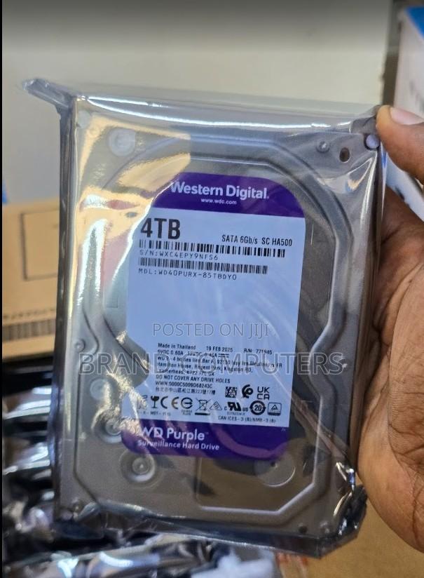 Brand New Western Digital Purple 4TB Surveillance Internal Hard Disk
