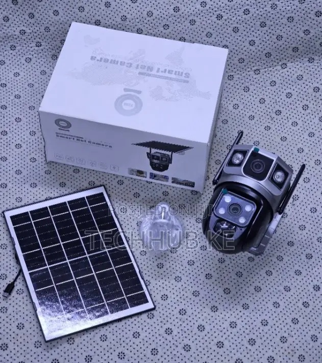 Solar Camera 4G Dual Lens SIM Slot PTZ CCTV With Mobile App Monitoring