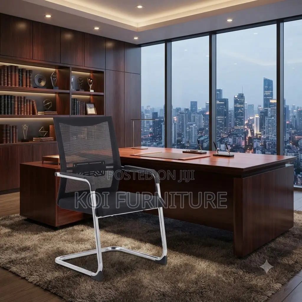 Office Chairs; Fabric Sled Based Visitors Reception Seat