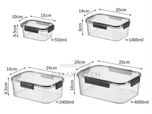 4pcs/Set Food Storage Containers Organizers