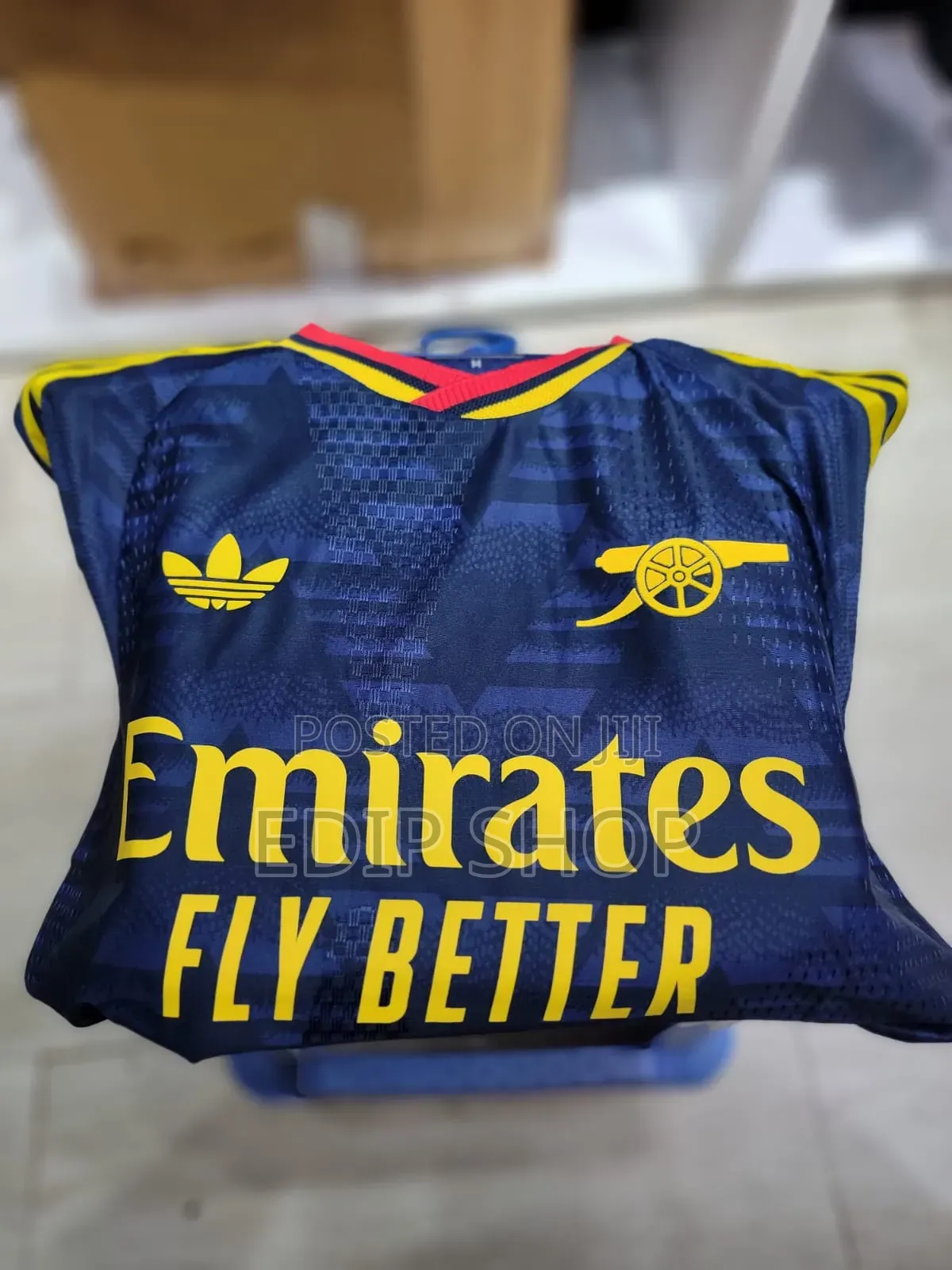 New Season Arsenal Black Jersey. Player Version. Kit