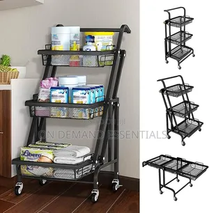 4-Teir Rolling Kitchen Storage Rack