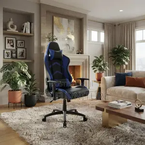 Office Chairs; Blue Gamers Studio Leather Chairs