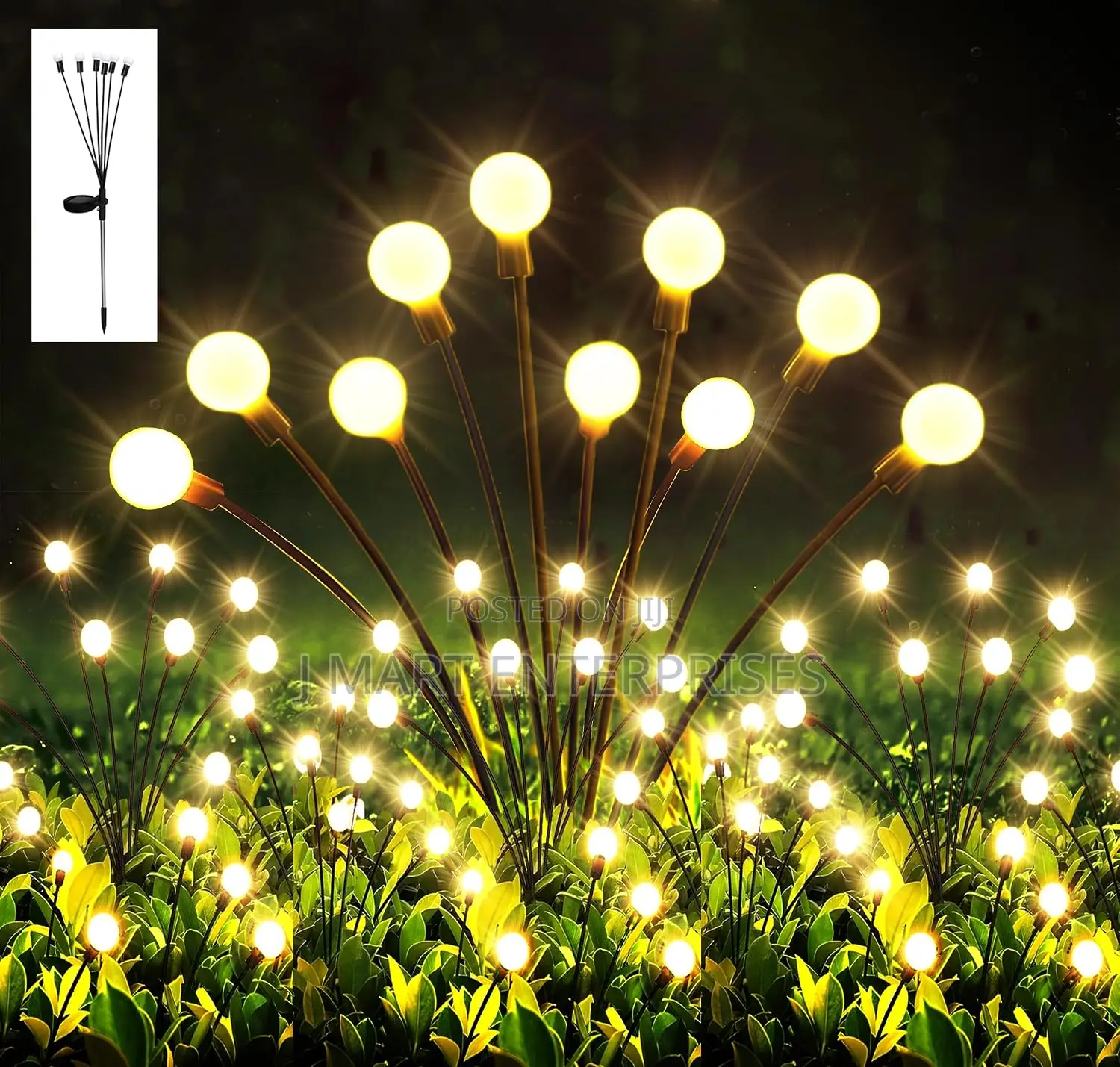 10LED Firefly Lights for Garden | Starburst Swaying Solar Light 4 Pack