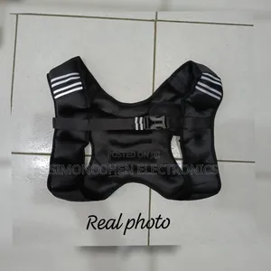 6 LBS Black Weighted Vest With Reflective Stripe