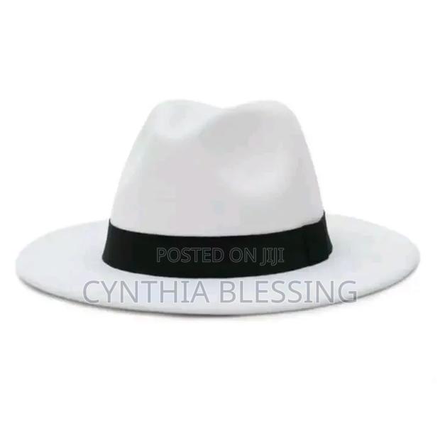 Elegance Enhanced Fedora Hat -White - thumbnail 3