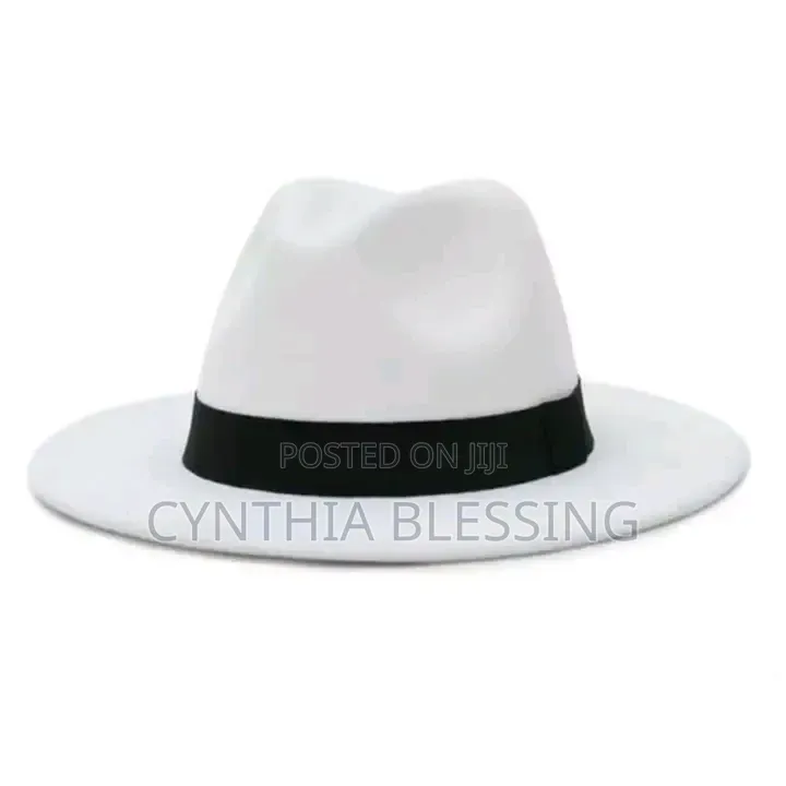 Elegance Enhanced Fedora Hat -White