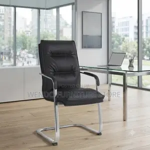 Office Chairs; Sled Base Reception Leather Chairs