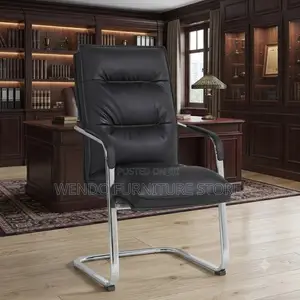 Office Chairs; Sled Base Reception Leather Chairs