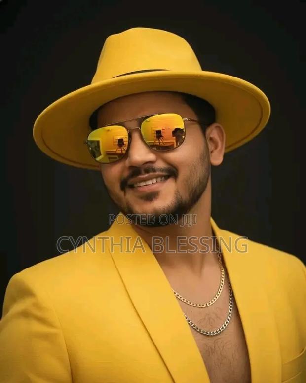 Yellow Woolen Fedora Hat_y1s