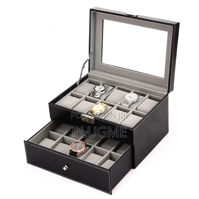 20 Slots Lockable Watch Storage Organizer