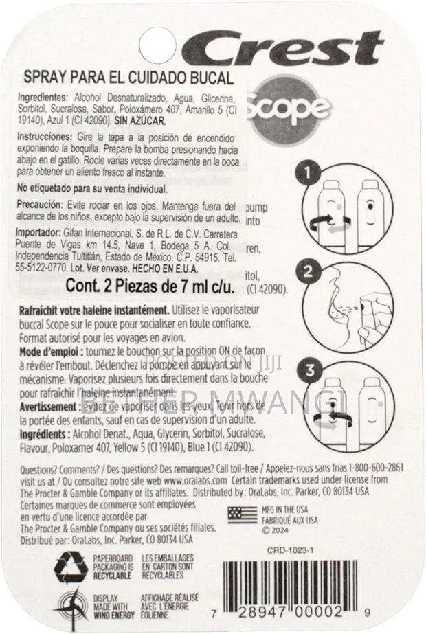 Crest Scope Sugar Free Original Mint Breath Mist - thumbnail 2