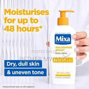 Mixa Body Lotion Niacinamide Bright for Dry Dull Skin Radiance