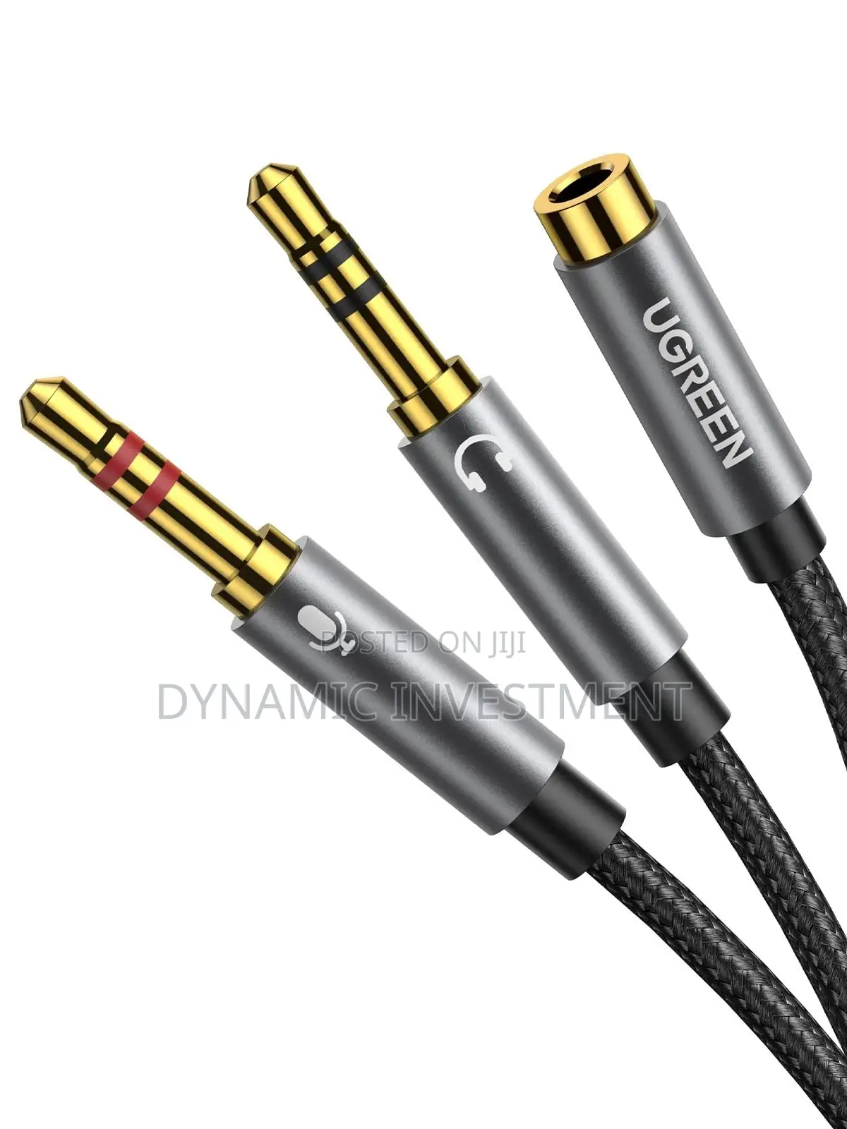 Ugreen 3.5mm Splitter Headphone Cable Female to Dual Male 3.5mm Mic