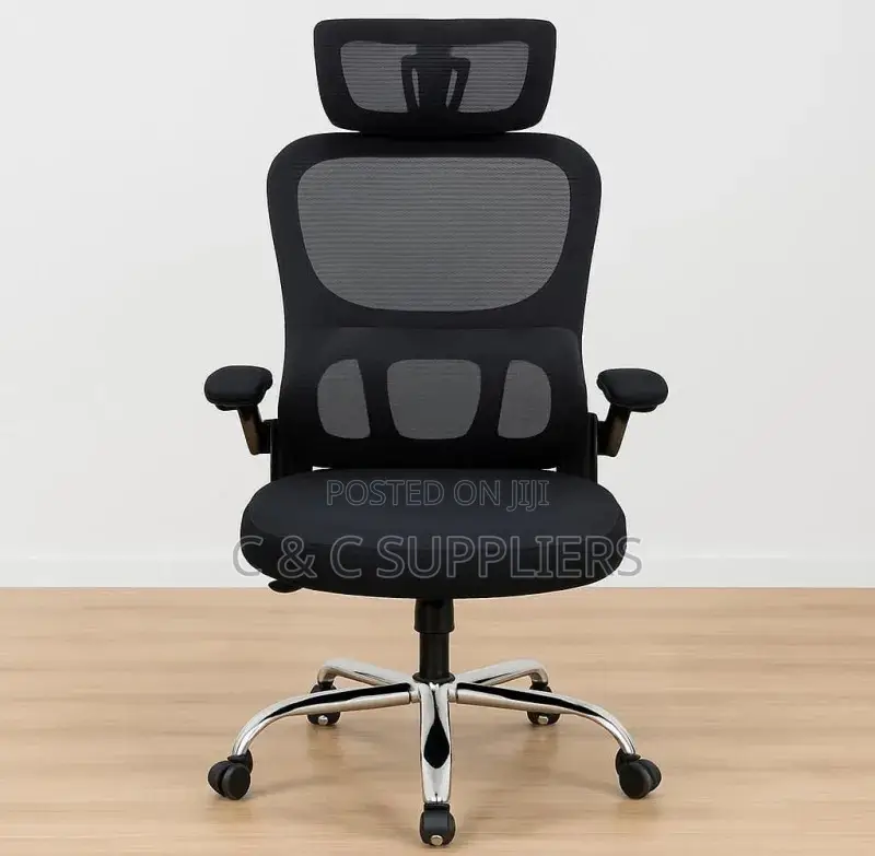 Ergonomic Orthopedic Chair With Flip Armrest.